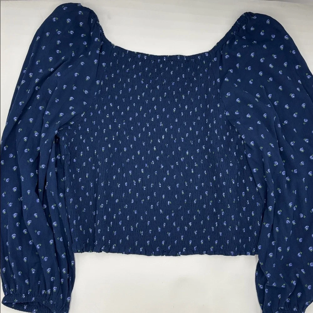 Madewell Lucille Balloon Sleeve Smocked Top